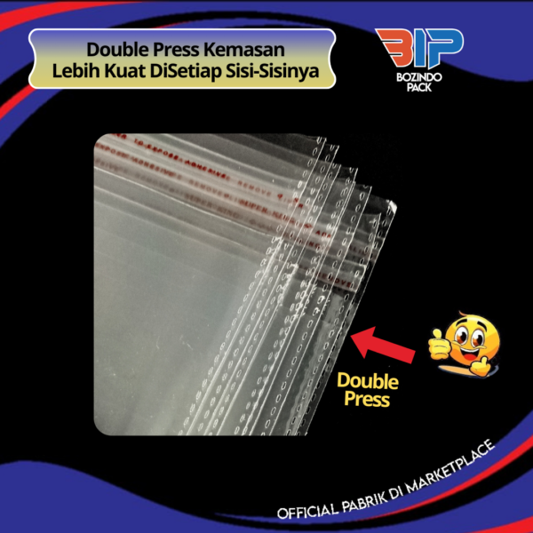 Plastik OPP lem 23x30  04/17 mic isi 5000  Kantong Kemasan Bening Transparan - Gambar 4